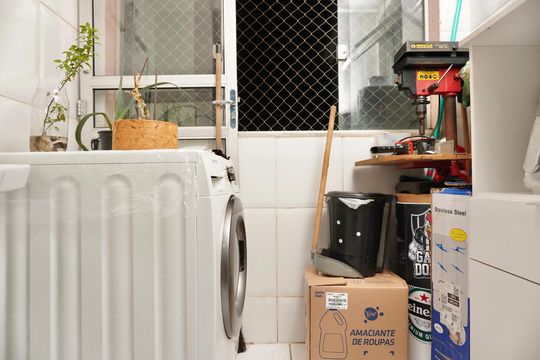 Área de serviço de apartamento à venda com 3 quartos, 70m² em Pompéia, Belo Horizonte