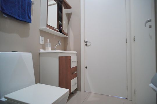 Banheiro da Suíte de casa à venda com 1 quarto, 120m² em Vicentina, São Leopoldo