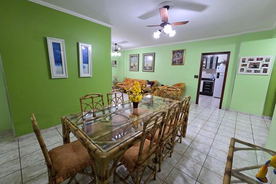 Sala de apartamento para alugar com 2 quartos, 130m² em Canto do Forte, Praia Grande