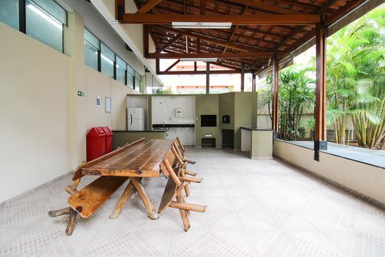 Área comum - Churrasqueira de apartamento para alugar com 1 quarto, 33m² em Moema, São Paulo