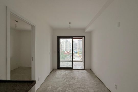 Cozinha de apartamento para alugar com 1 quarto, 35m² em Santo Amaro, São Paulo