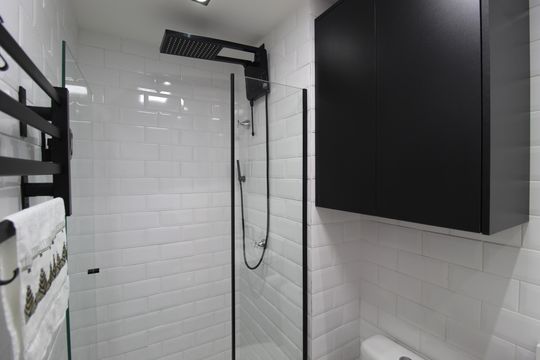 Banheiro de kitnet/studio para alugar com 1 quarto, 25m² em Vila Olímpia, São Paulo