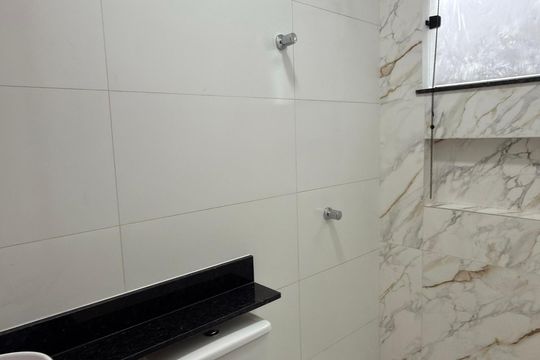 Banheiro de casa à venda com 2 quartos, 88m² em Vila Curuçá, Santo André