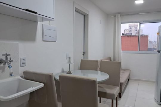 Sala de apartamento para alugar com 1 quarto, 26m² em Barra Funda, São Paulo