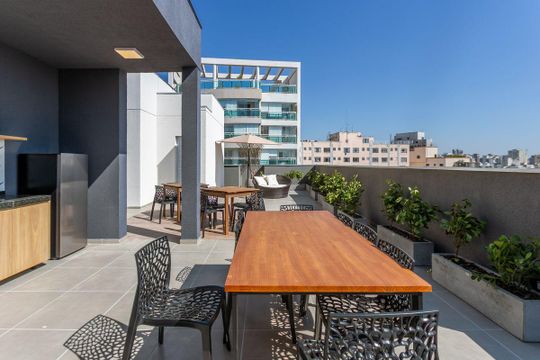 Área externa de apartamento para alugar com 1 quarto, 26m² em Barra Funda, São Paulo