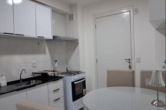 Cozinha de apartamento para alugar com 1 quarto, 26m² em Barra Funda, São Paulo