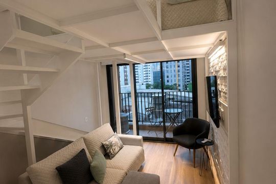 Sala de apartamento para alugar com 1 quarto, 31m² em Perdizes, São Paulo