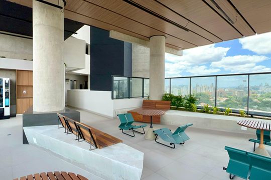 Área comum de apartamento à venda com 1 quarto, 44m² em Pinheiros, São Paulo