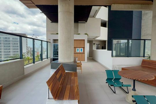 Área comum de apartamento à venda com 1 quarto, 44m² em Pinheiros, São Paulo