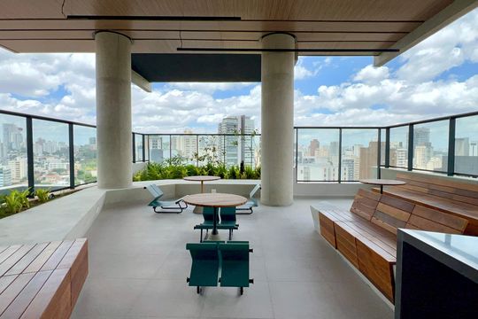 Área comum de apartamento à venda com 1 quarto, 44m² em Pinheiros, São Paulo