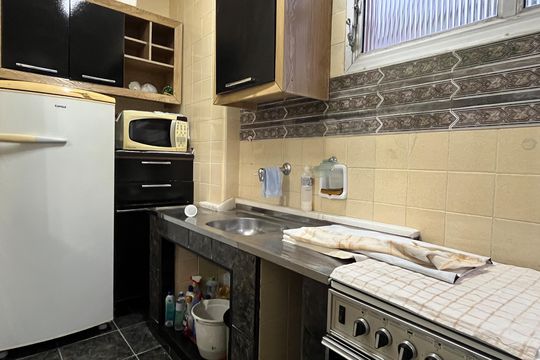Cozinha e Área de Serviço de kitnet/studio para alugar com 1 quarto, 35m² em Embaré, Santos