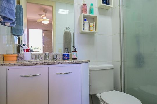 Banheiro Suíte  de apartamento à venda com 2 quartos, 65m² em Jardim Vazani, São Paulo