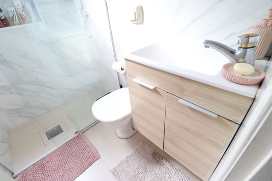 Banheiro Social de apartamento para alugar com 3 quartos, 80m² em Tubalina, Uberlândia