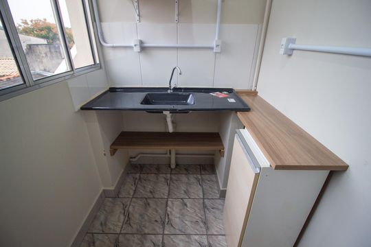Cozinha de kitnet/studio para alugar com 1 quarto, 22m² em Vila Castilho, Votorantim