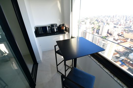 Quarto - Sacada de kitnet/studio para alugar com 1 quarto, 46m² em Centro, Campinas