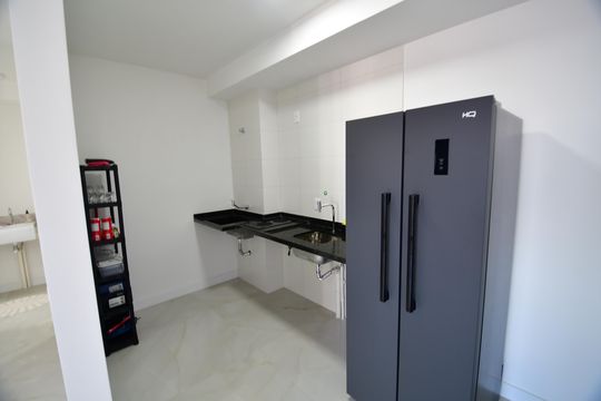 Cozinha de kitnet/studio para alugar com 1 quarto, 46m² em Centro, Campinas