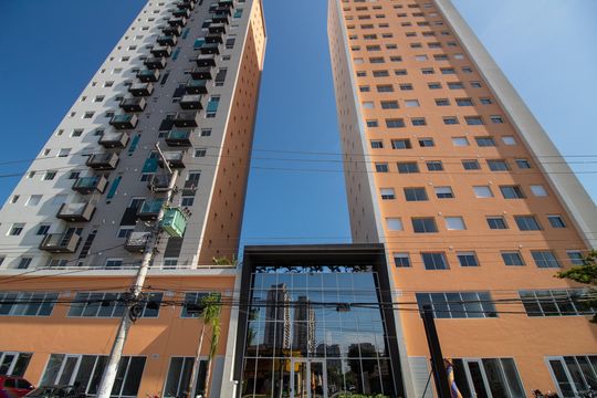 Fachada do Prédio de kitnet/studio à venda com 1 quarto, 35m² em Santo Amaro, São Paulo