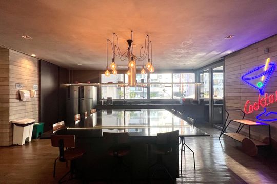 Espaço Gourmet de kitnet/studio para alugar com 1 quarto, 33m² em Pinheiros, São Paulo