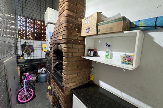 Churrasqueira de casa para alugar com 3 quartos, 85m² em Esplanada dos Barreiros, São Vicente
