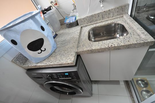 Área de Serviço de apartamento à venda com 2 quartos, 74m² em Vila Gustavo, São Paulo
