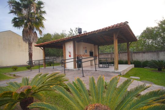 Área comum - Churrasqueira de casa de condomínio à venda com 3 quartos, 55m² em Feitoria, São Leopoldo
