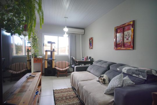 Sala de casa de condomínio à venda com 3 quartos, 55m² em Feitoria, São Leopoldo