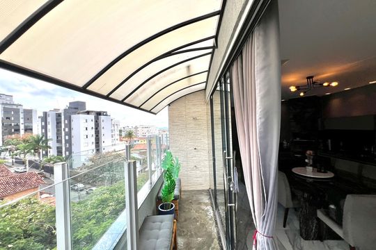 Vista da Sacada de apartamento à venda com 3 quartos, 130m² em Santa Rosa, Belo Horizonte