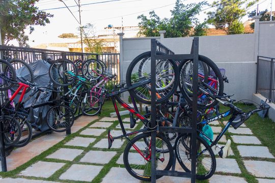 Área comum - Bicicletário de apartamento à venda com 2 quartos, 33m² em Veleiros, São Paulo