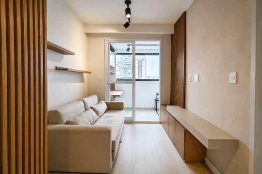 Sala de apartamento à venda com 1 quarto, 34m² em Consolação, São Paulo