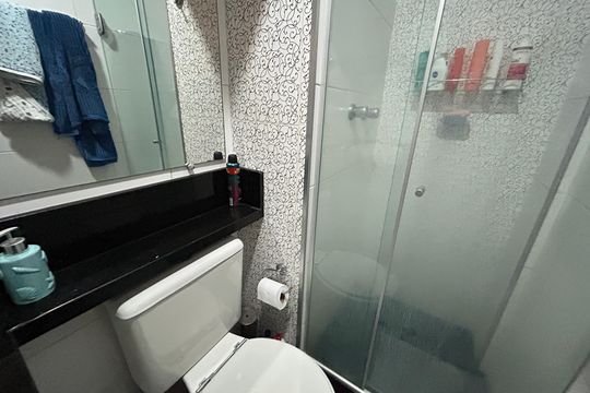 Banheiro Social de apartamento à venda com 2 quartos, 55m² em Todos Os Santos, Rio de Janeiro