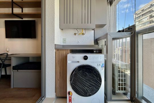 Área de Serviço de kitnet/studio para alugar com 1 quarto, 29m² em Chácara Santo Antônio (zona Sul), São Paulo
