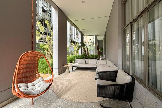 Área comum de kitnet/studio para alugar com 1 quarto, 29m² em Chácara Santo Antônio (zona Sul), São Paulo