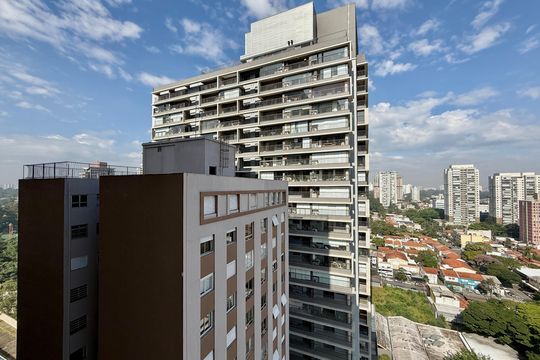 Vista de kitnet/studio para alugar com 1 quarto, 29m² em Chácara Santo Antônio (zona Sul), São Paulo