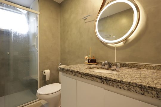 Banheiro da Suíte de apartamento à venda com 3 quartos, 95m² em Jardim Lar Sao Paulo, São Paulo