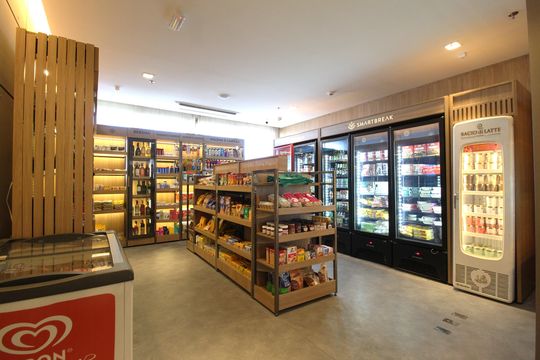 Área Comum - Mini Market de apartamento para alugar com 1 quarto, 41m² em Indianópolis, São Paulo