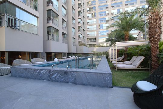 Área Comum - Piscina de apartamento para alugar com 1 quarto, 41m² em Indianópolis, São Paulo