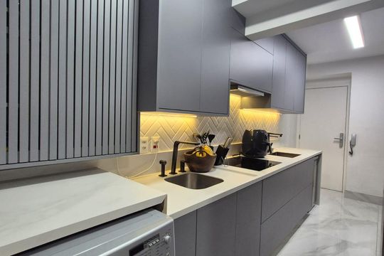 Cozinha de apartamento à venda com 2 quartos, 96m² em Vila Andrade, São Paulo