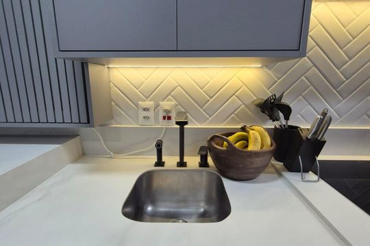 Cozinha de apartamento à venda com 2 quartos, 96m² em Vila Andrade, São Paulo