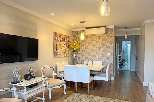 Sala de apartamento para alugar com 3 quartos, 109m² em Gonzaga, Santos