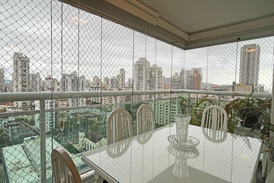 Varanda da Sala de apartamento para alugar com 3 quartos, 109m² em Gonzaga, Santos