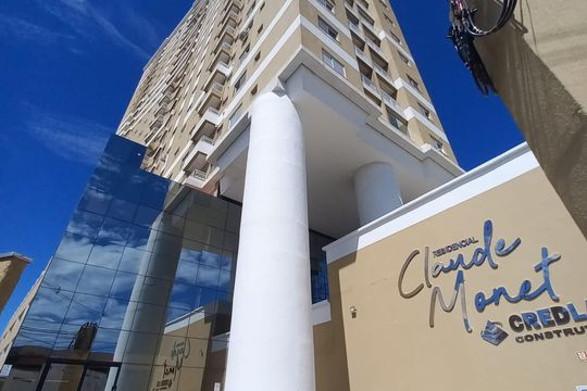 Fachada do Prédio de apartamento para alugar com 2 quartos, 46m² em Parque Sao Vicente, São Vicente