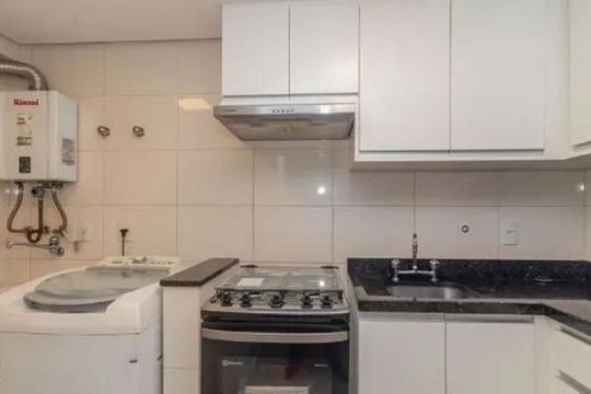 Cozinha de apartamento para alugar com 1 quarto, 61m² em Petrópolis, Porto Alegre