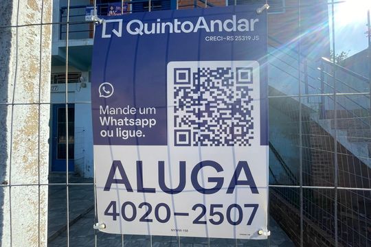 Placa instalada em 16/05/2026 - Nº placa NYWW-158 de kitnet/studio para alugar com 1 quarto, 60m² em Rio dos Sinos, São Leopoldo
