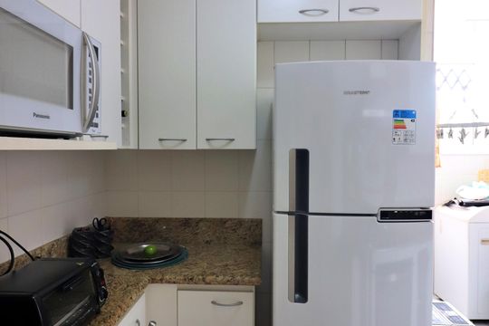 Cozinha e Área de Serviço de apartamento à venda com 2 quartos, 66m² em Jardim do Mar, São Bernardo do Campo