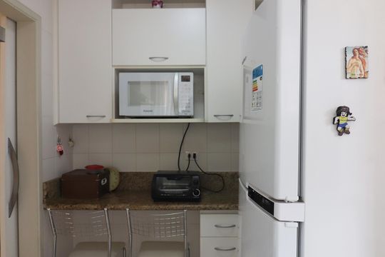 Cozinha e Área de Serviço de apartamento à venda com 2 quartos, 66m² em Jardim do Mar, São Bernardo do Campo