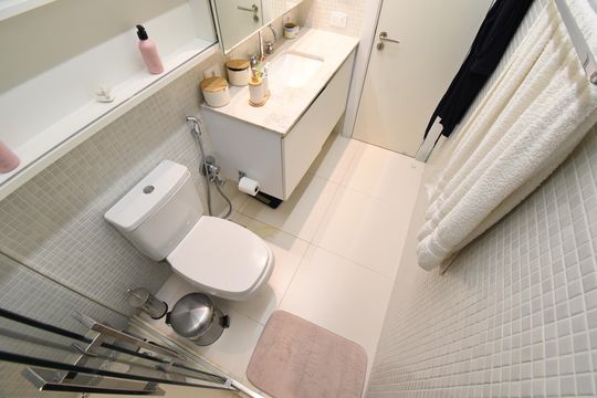 Banheiro da Suíte de apartamento à venda com 2 quartos, 120m² em Bigorrilho, Curitiba