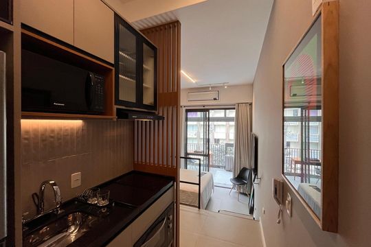 Cozinha de apartamento à venda com 1 quarto, 31m² em Perdizes, São Paulo