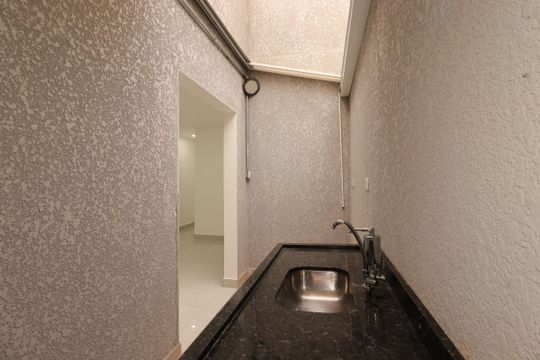 Cozinha de kitnet/studio para alugar com 1 quarto, 22m² em Vila América, Santo André