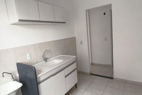 Cozinha de apartamento para alugar com 1 quarto, 48m² em Vila Rica, Lagoa Santa