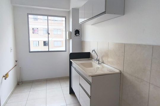 Cozinha de apartamento para alugar com 1 quarto, 48m² em Vila Rica, Lagoa Santa